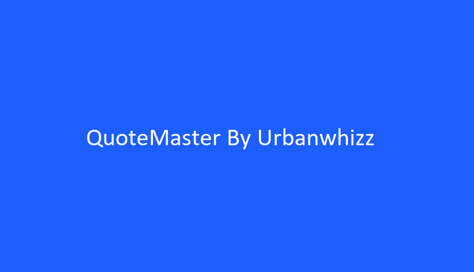 QuoteMaster By Urbanwhizz
